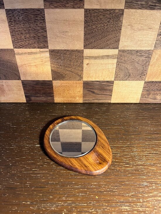 Accessories - Wood Etched Butterfly and Iris Pocket Mirror